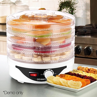 Food Dehydrator with 5 Trays - White - Brand New - Free Shipping