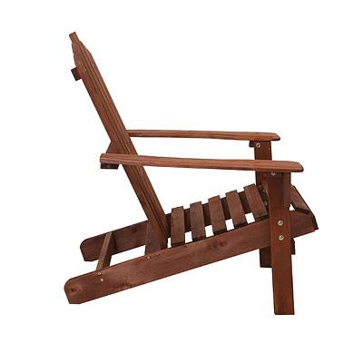 Wooden Adirondack Patio Brown Chair