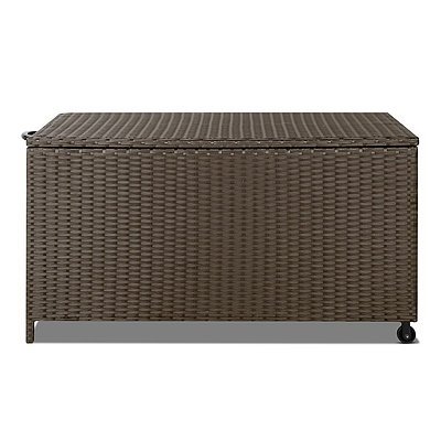 320L Outdoor Wicker Storage Box - Brown