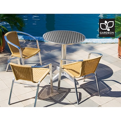 Outdoor Bar Table Indoor Furniture Adjustable Aluminium Round 70/110cm - Brand New - Free Shipping