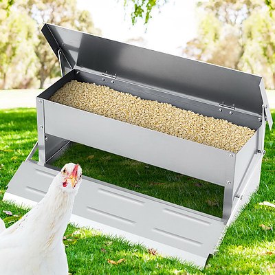 Auto Chicken Feeder Automatic Chook Poultry Treadle Self Opening Coop - Brand New - Free Shipping