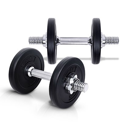Everfit 10KG Dumbbell Set Weight Dumbbells Plates Home Gym Fitness Exercise - Brand New - Free Shipping