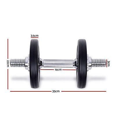 Everfit 15KG Dumbbell Set Weight Dumbbells Plates Home Gym Fitness Exercise - Brand New - Free Shipping