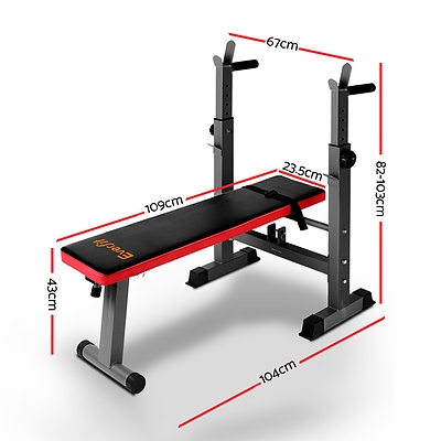 Multi-Station Weight Bench Press Weights Equipment Fitness Home Gym Red - Brand New - Free Shipping