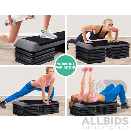 Set of 4 Aerobic Step Risers Exercise Stepper Workout Gym Fitness Bench Platform - Brand New - Free Shipping