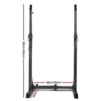 Squat Rack Pair Fitness Weight Lifting Gym Exercise Barbell Stand - Brand New - Free Shipping