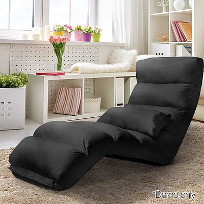 Lounge Sofa Chair - 75 Adjustable Angles Black - Free Shipping
