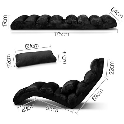 Lounge Sofa Chair - 75 Adjustable Angles Black - Brand New - Free Shipping