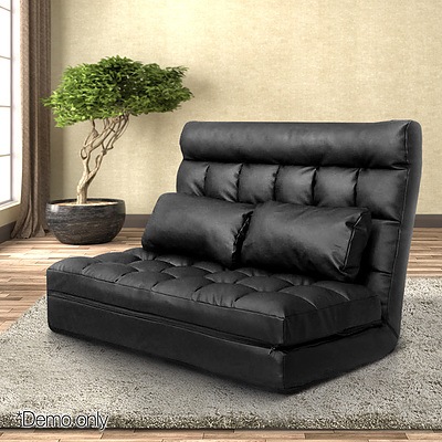 Double Size Adjustable Lounge Sofa - 10 positions PU Leather - Free Shipping