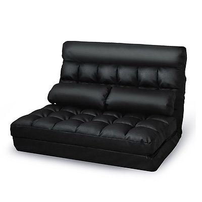 2-seater Adjustable Lounge Sofa - Black - Brand New - Free Shipping