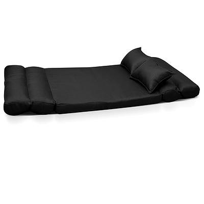 Double Size Adjustable Lounge Sofa - 5 positions Black - Free Shipping