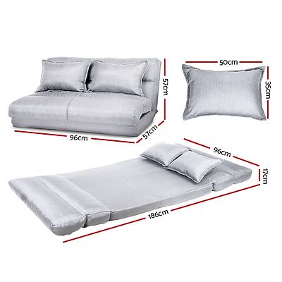 Lounge Sofa Bed Floor Recliner Chaise Folding Linen Farbric - Brand New - Free Shipping