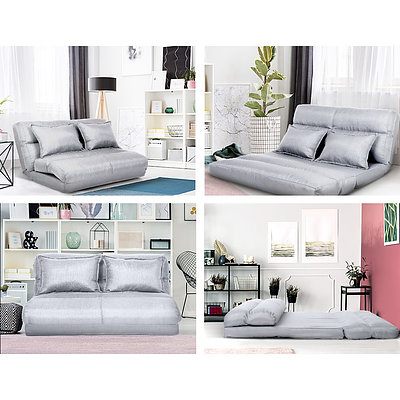 Lounge Sofa Bed Floor Recliner Chaise Folding Linen Farbric - Brand New - Free Shipping