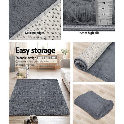 Floor Rugs Ultra Soft Shaggy Rug 160 x 230 Large Carpet Anti-slip Area - Brand New - Free Shipping