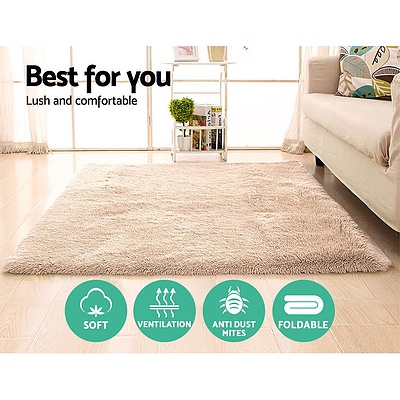 Floor Rugs Ultra Soft Shaggy Rug Large 200x230cm Carpet Anti-slip Area - Brand New - Free Shipping