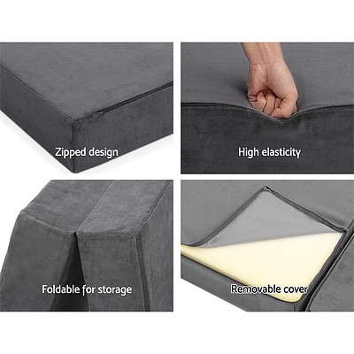 Folding Foam Portable Mattress Grey - Brand New - Free Shipping