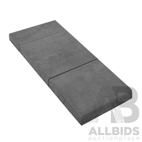 Giselle Bedding Folding Foam Portable Mattress Grey - Brand New - Free Shipping