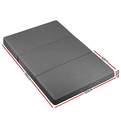 Giselle Bedding Double Size Folding Foam Mattress Portable Bed Mat Dark Grey - Brand New - Free Shipping