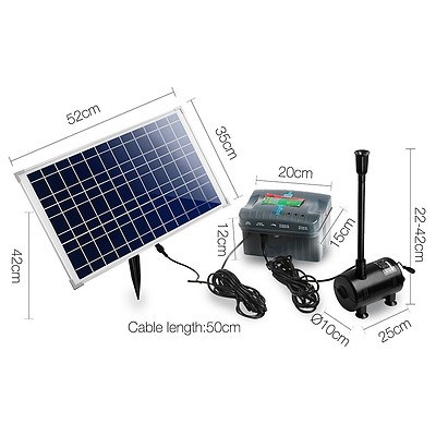 Gardeon 1400L/H Submersible Fountain Pump with Solar Panel - Free Shipping