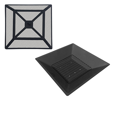 Grillz Outdoor Fire Pit BBQ Table Grill Fireplace Stone Pattern - Brand New - Free Shipping