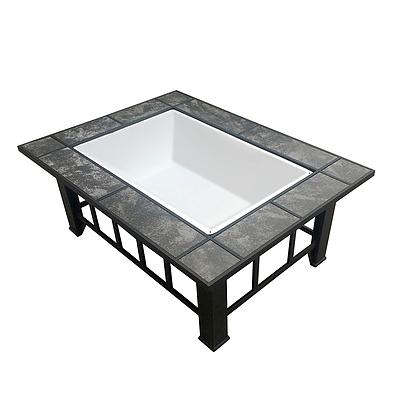 Outdoor Fire Pit BBQ Table Grill Fireplace with Ice Tray - Free Shipping