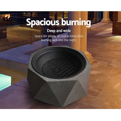 Grillz Outdoor Portable Fire Pit Bowl Wood Burning Patio Oven Heater Fireplace - Brand New - Free Shipping