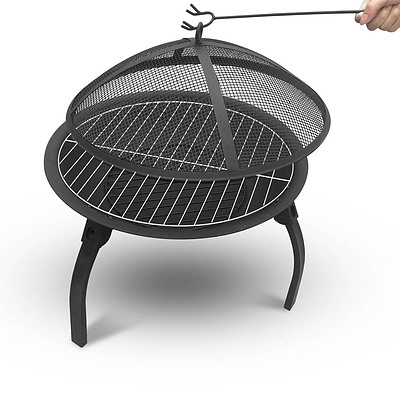 22 Inch Portable Foldable Outdoor Fire Pit Fireplace - Free Shipping