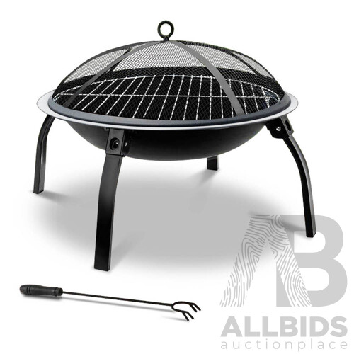 30 Inch Portable Foldable Outdoor Fire Pit Fireplace - Free Shipping
