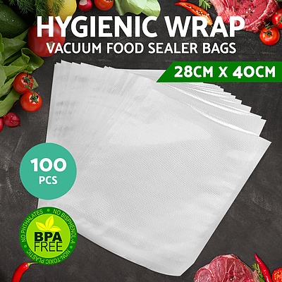 Set of 100 Large Food Sealer Bags