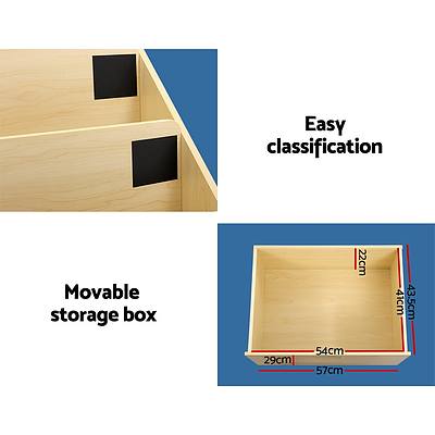Kids Bookcase Childrens Bookshelf Organiser Storage Shelf Wooden Beige - Brand New - Free Shipping