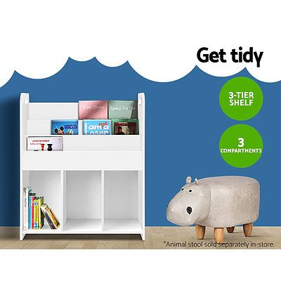 Kids Bookcase Childrens Bookshelf Display Cabinet Toys Storage Organizer - Brand New - Free Shipping