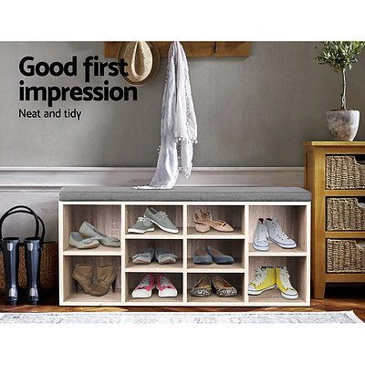 Bench Wooden Shoe Rack Storage - Brand New - Free Shipping