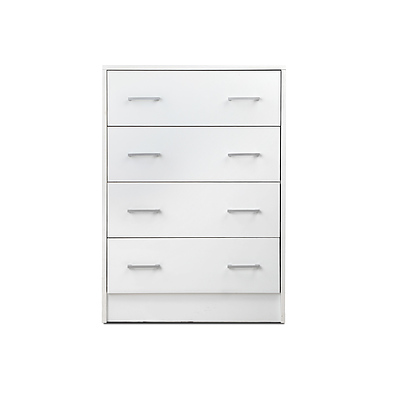 Tallboy 4 Drawers Storage Cabinet - White