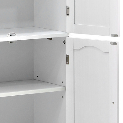 6 Tier Wooden Kitchen Pantry Cabinet - White