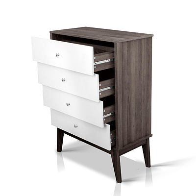 Artiss 4 Chest of Drawers Storage Cabinet - White - Brand new - Free Shipping