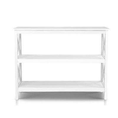 Wooden Storage Console Table - White - Free Shipping