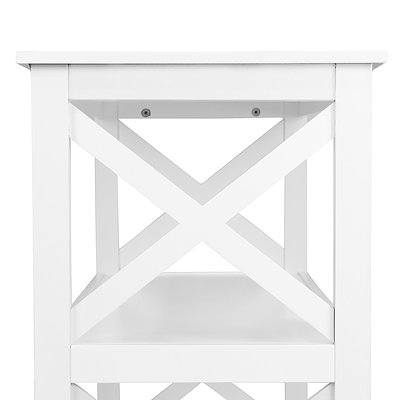 Wooden Storage Console Table - White - Free Shipping