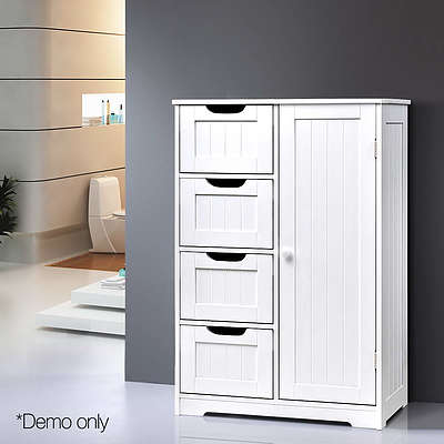 Bathroom Tallboy Storage Cabinet - White - Brand New - Free Shipping
