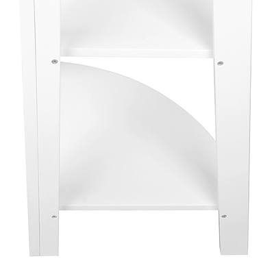 5 Tier Corner Ladder Bookshelf - White - Free Shipping