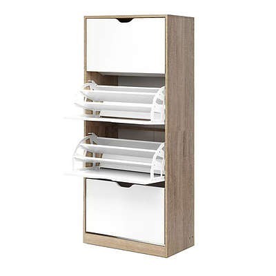 48 Pairs Shoe Cabinet Rack Organiser Storage Shelf Wooden - Brand New - Free Shipping