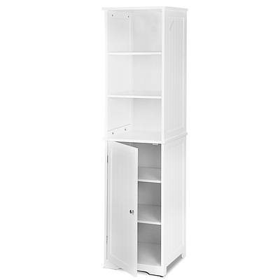 Bathroom Tallboy Storage Cabinet - White - Free Shipping