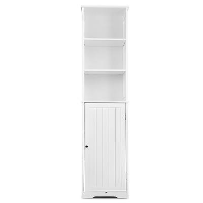 Bathroom Tallboy Storage Cabinet - White - Free Shipping