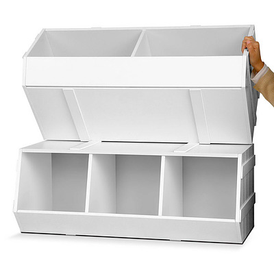 Kids Toy Storage Box - White - Free Shipping