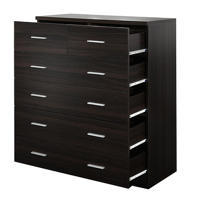 Tallboy 6 Drawers Storage Cabinet Walnut - Brand New - Free Shipping