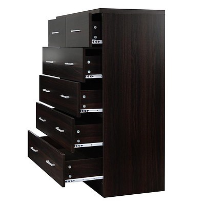 Tallboy 6 Drawers Storage Cabinet Walnut - Brand New - Free Shipping