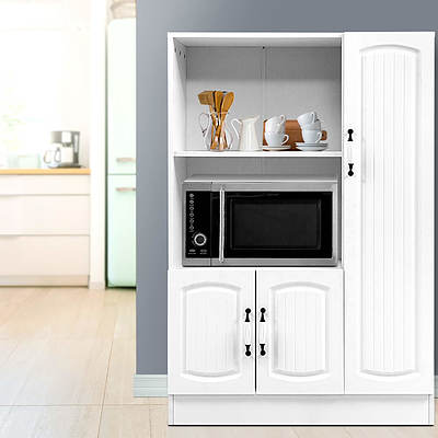 Buffet Sideboard Cabinet Storage Cupboard Doors White Kitchen Hallway - Brand New - Free Shipping