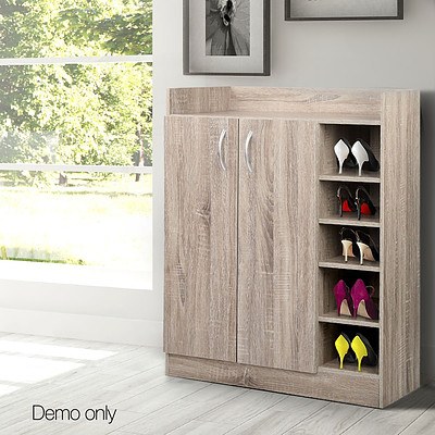 2 Doors Shoe Cabinet Storage -Wood - Free Shipping