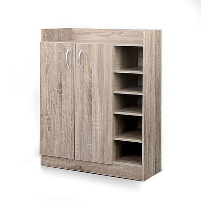 2 Doors Shoe Cabinet Storage Cupboard - Wood - Brand New - Free Shipping