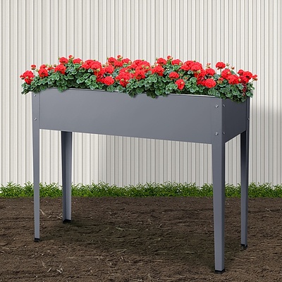 Garden Bed 100X80X30CM Galvanised Steel Raised Planter Standing Box - Brand New - Free Shipping