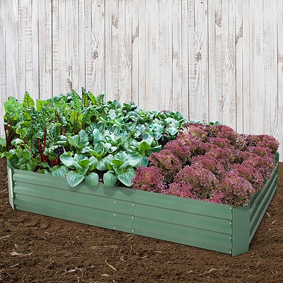 Garden Bed 2PCS 210X90X30cm  Galvanised Steel Raised Planter Green - Brand New - Free Shipping